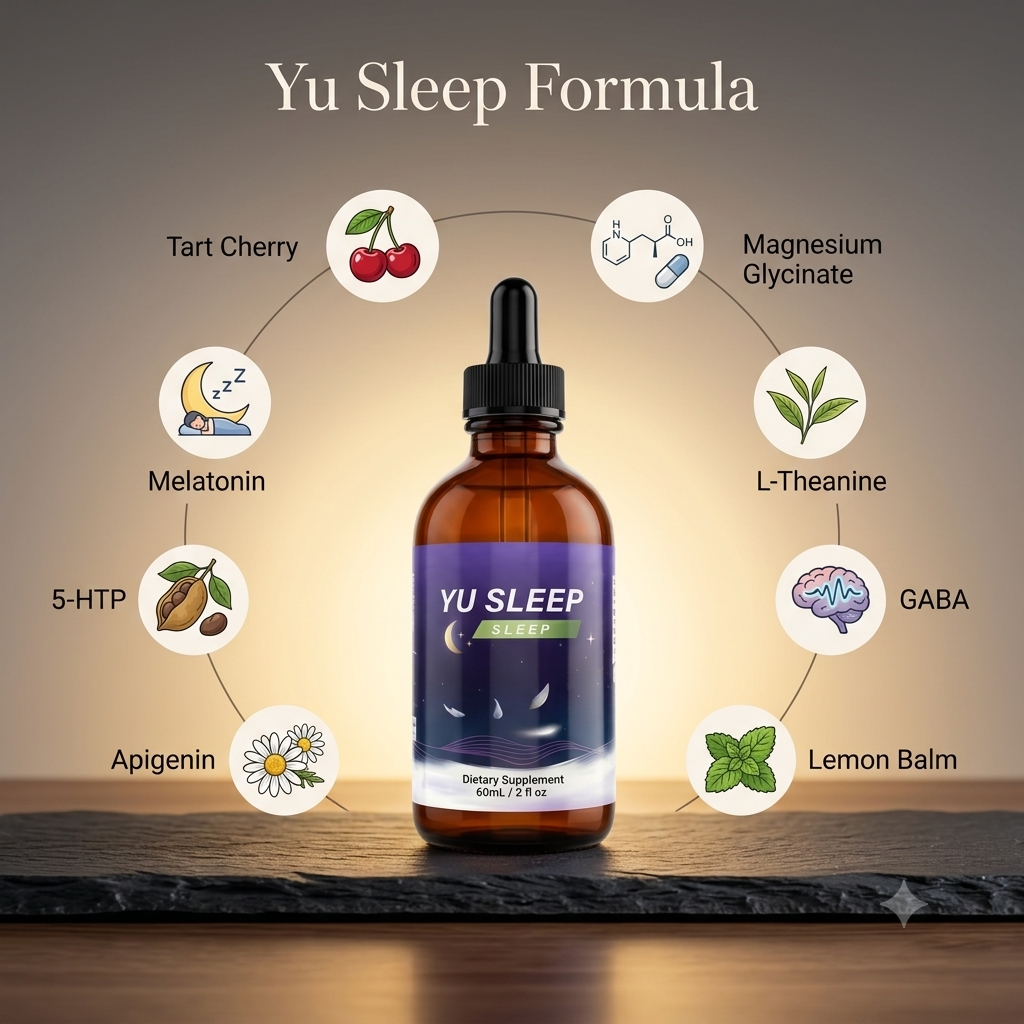 Yu Sleep natural sleep support ingredients illustration