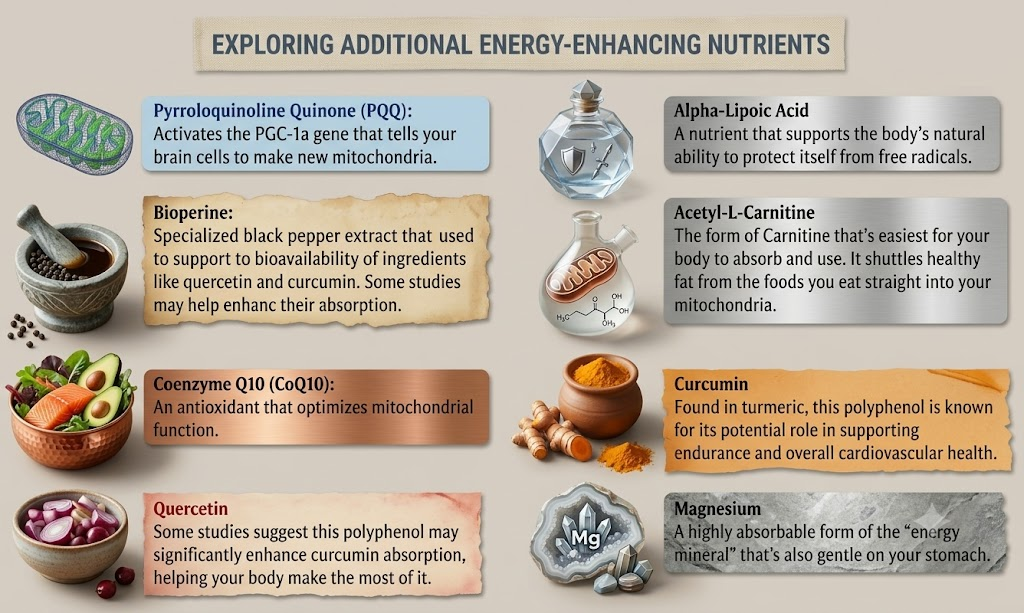 Advanced Mitochondrial Formula Supplement Facts Label
